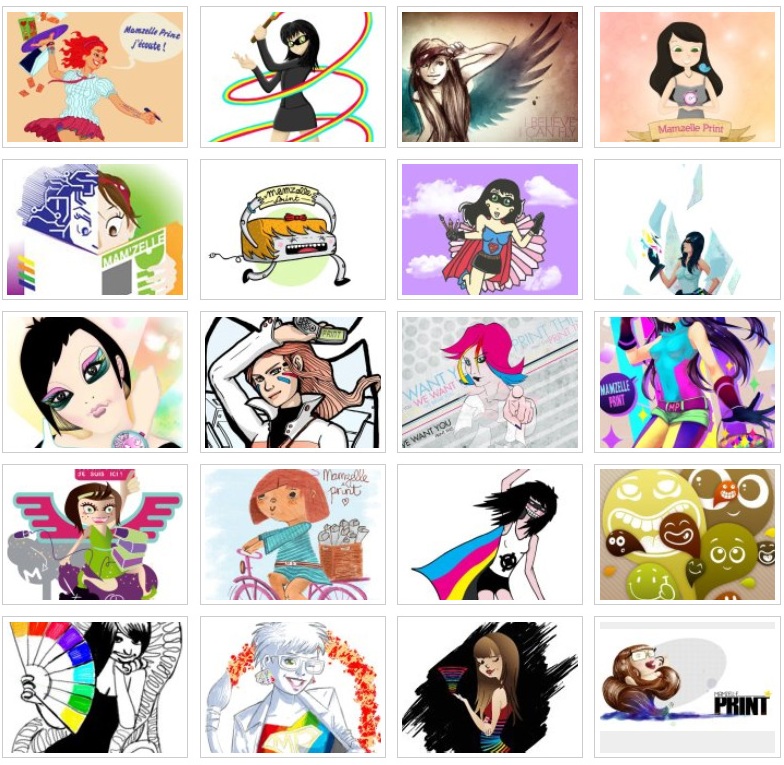 Toutes les créations au concours "Dessine-moi une Mamzelle Print" Toutes les créations au concours "Dessine-moi une Mamzelle Print"