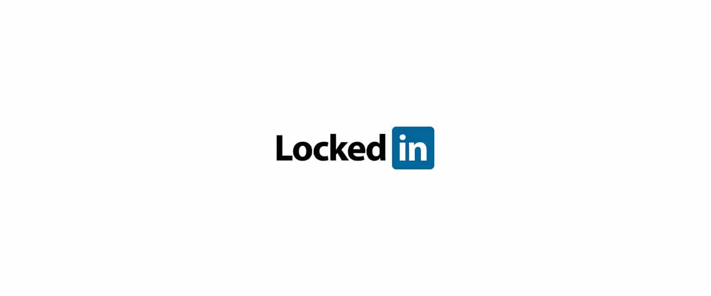 Détournement du logo LinkedIn en LockedIn