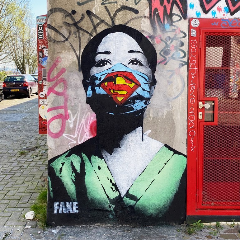 Graffiti de Fake à Amsterdam