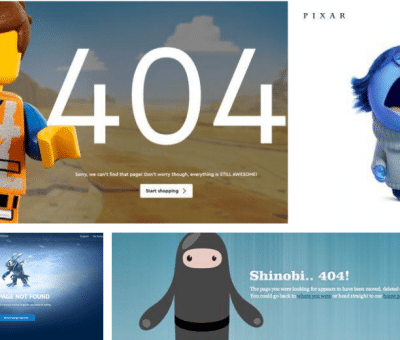 15 exemples de pages 404 pour votre inspiration