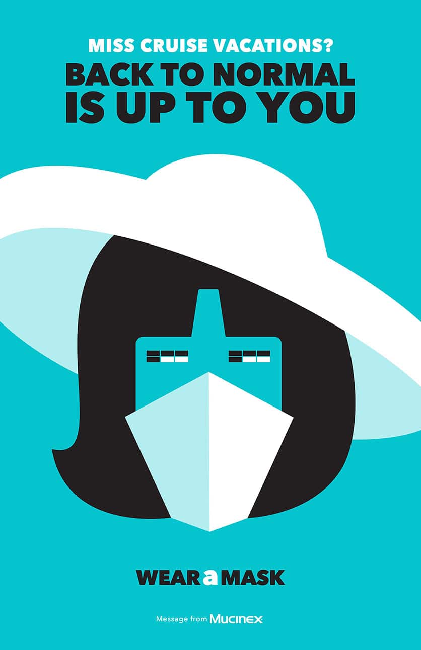 Affiche de Noma Bar incitant au port du masque