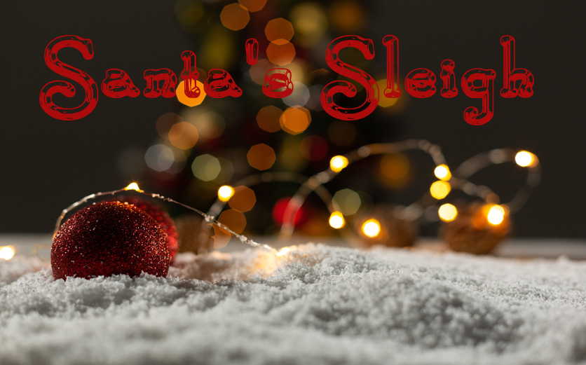 écriture de noel - santa's sleigh