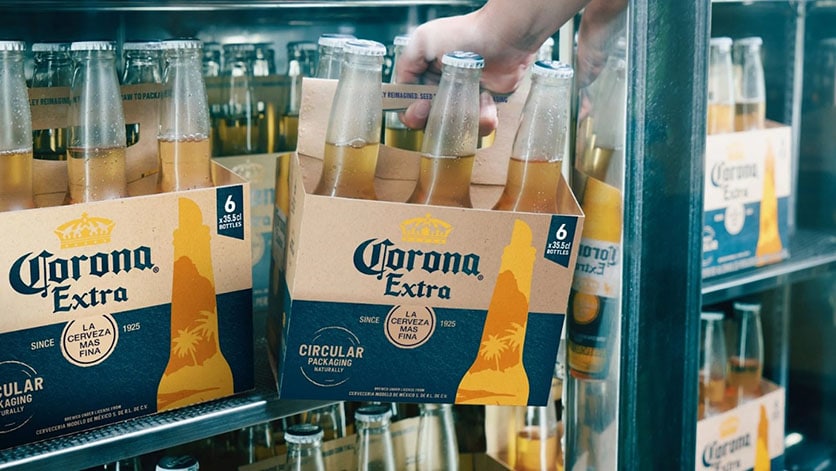 emballage écolo pour la bière corona
