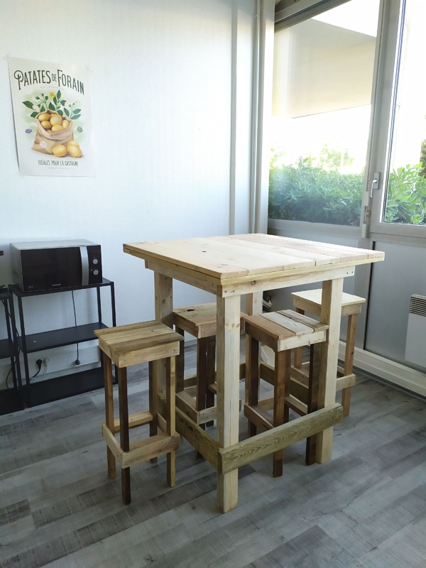 table mobilier réutilisable