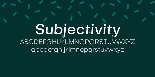 subjectivity police de caractères gratuite et créative 2022