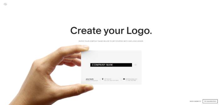 génération de logo en ligne gratuit squarespace