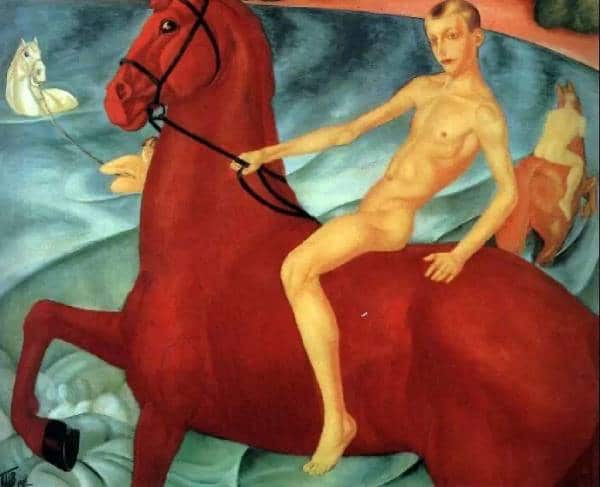 tableau petrov vodkine cheval rouge