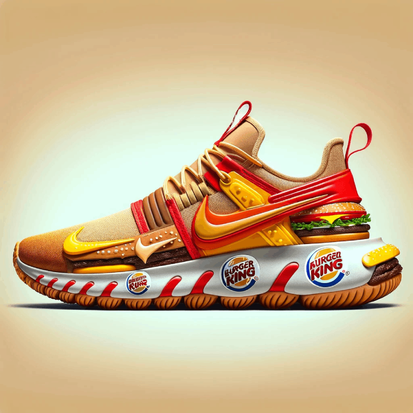 Chaussure nike x burger king @dalle