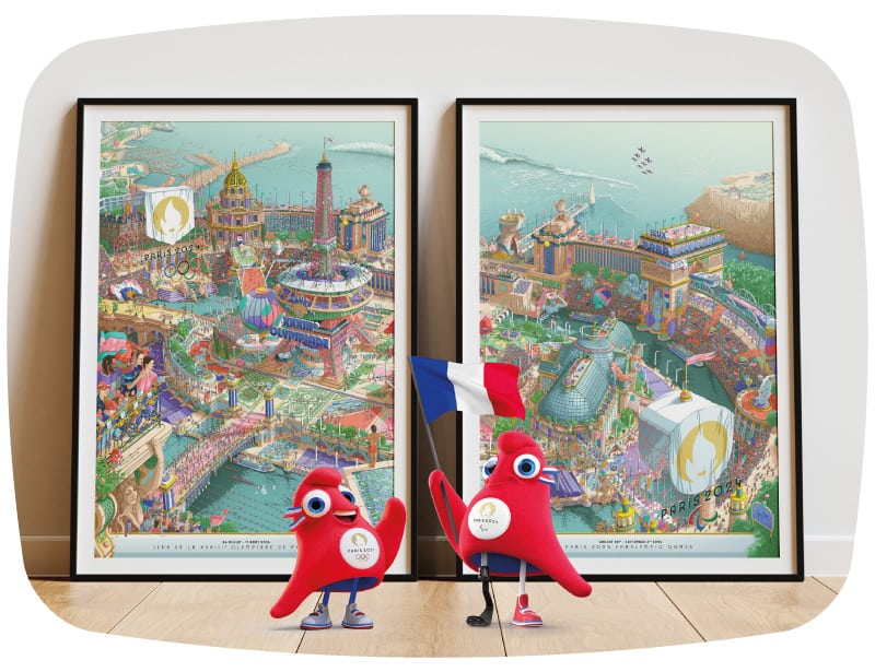 Affiche officielle des jeux olympiques 2024 qui auront lieu à Paris