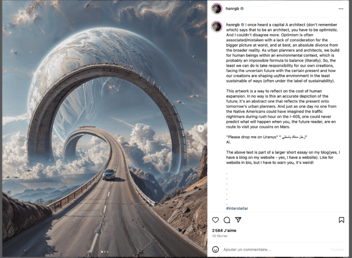 Artiste IA sur Instagram