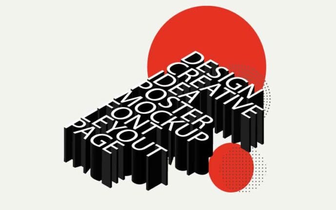 associer typographie 2d et 3d