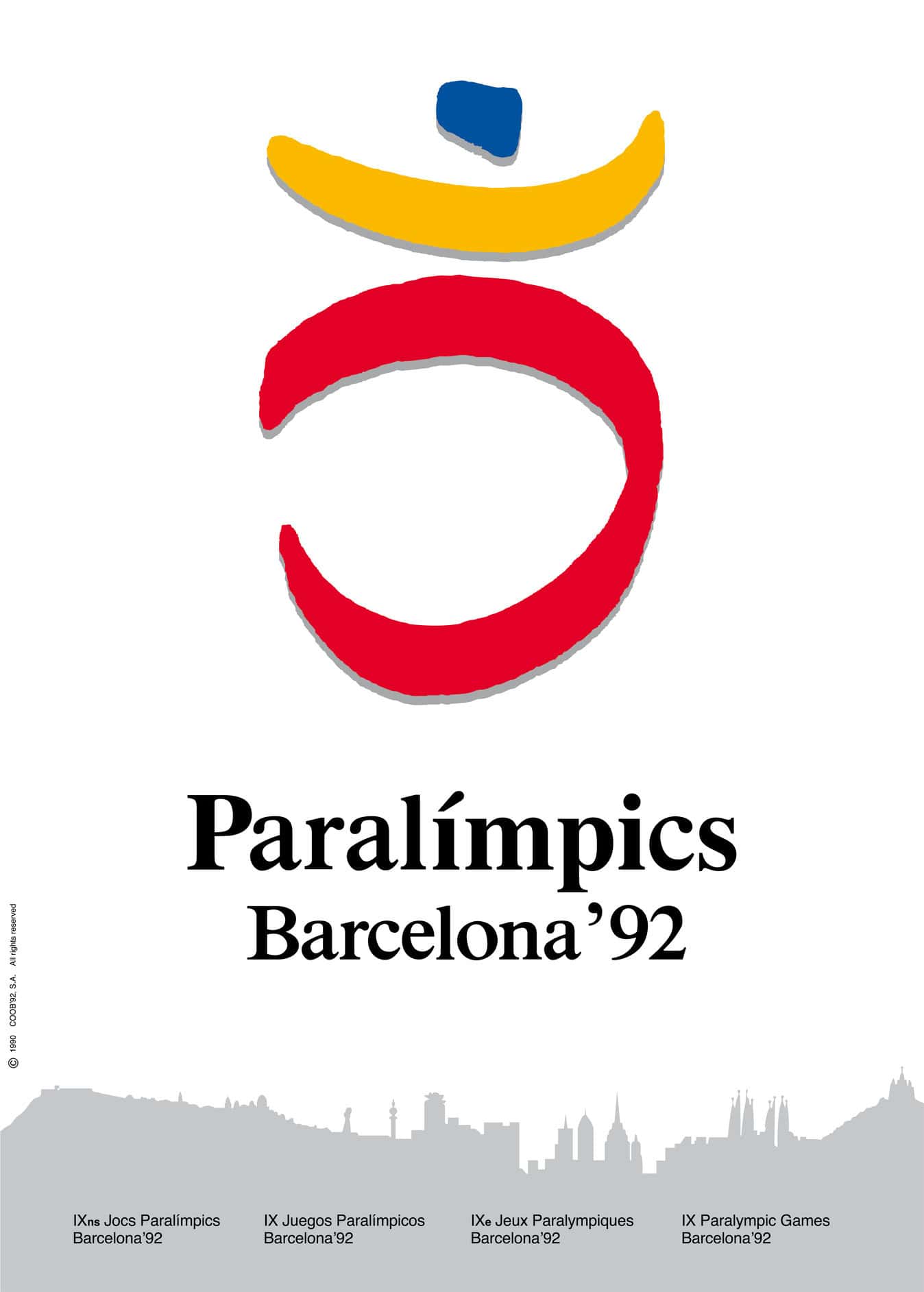 Affiche des jeux paralympiques 1992 à Barcelone