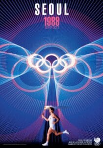 Affiche officielle JO Séoul 1988