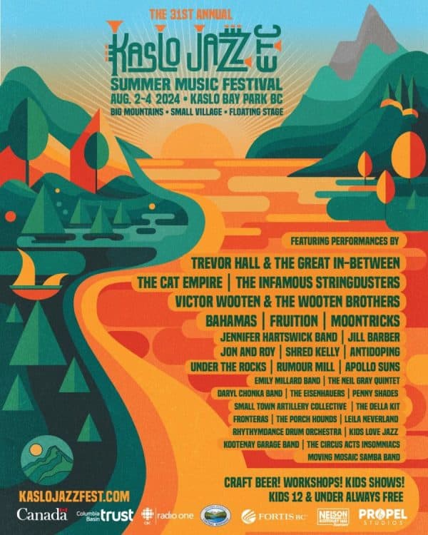 Affiche festival jazz kaslo 2024