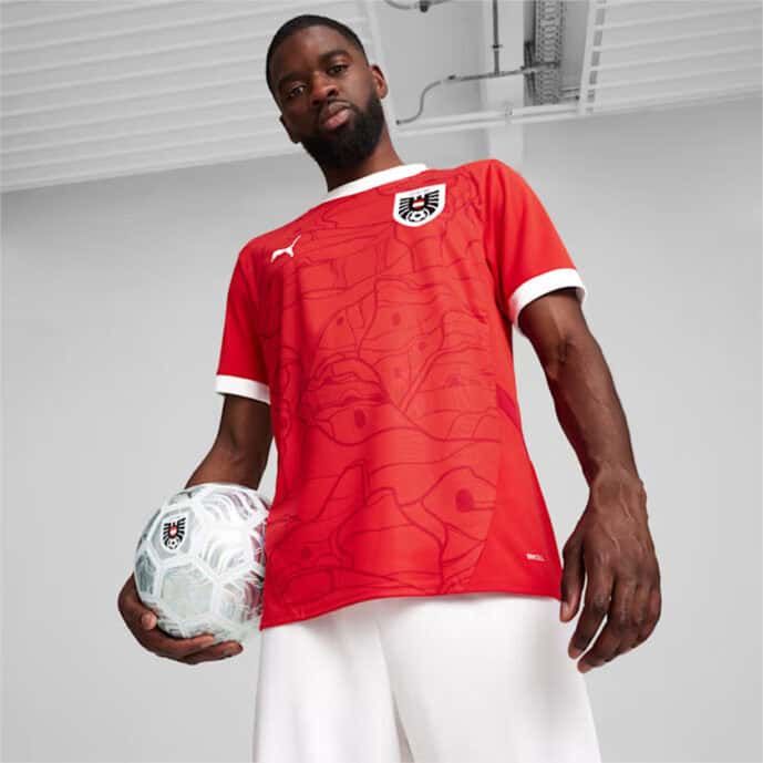 Maillot domicile de l'équipe d'Autriche pour l'Euro 2024