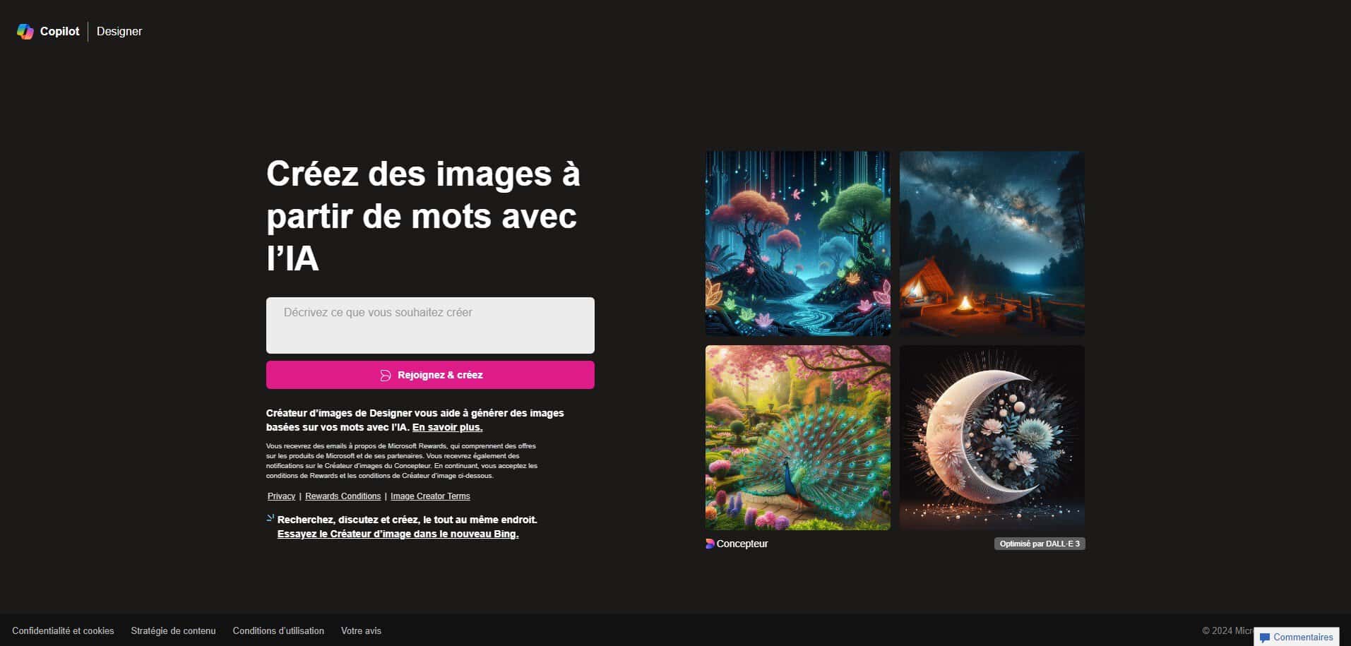 Midjourney alternative free - Copilot Desginer 