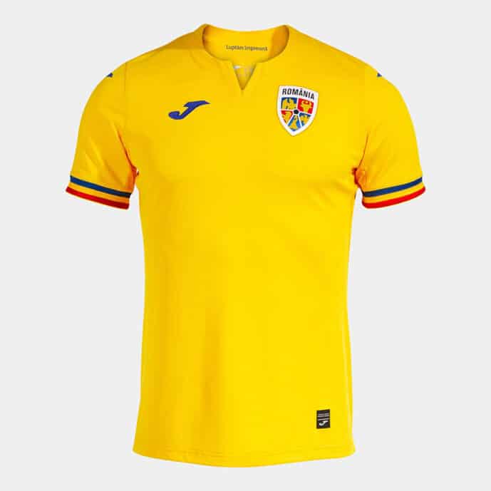 Maillot domicile de l'équipe de Roumanie pour l'Euro 2024