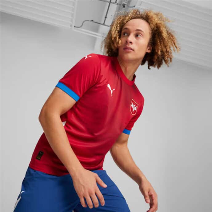Maillot domicile de l'équipe de Serbie pour l'Euro 2024