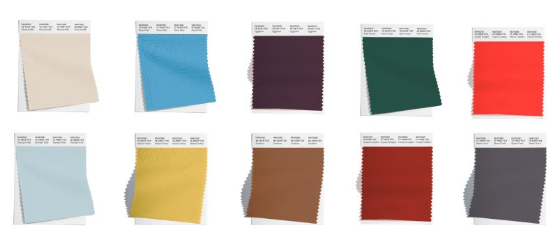 palette couleurs automne hiver pantone