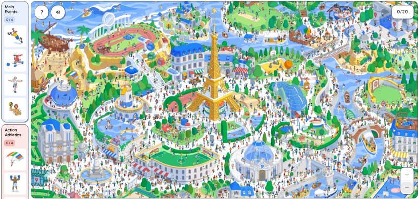 Maximalisme : Playground Google pour les JO de Paris 2024