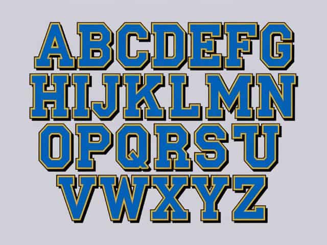 Typographie bicolore
