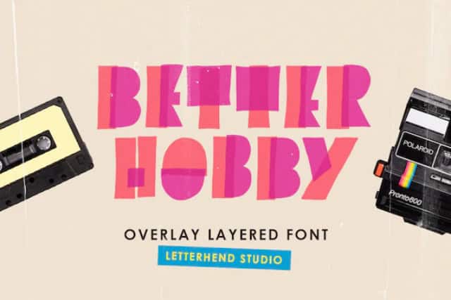 typographie superposée