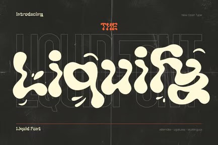 tendance graphique 2026 typographie liquide