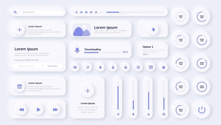 tendance webdesign 2026 neumorphisme