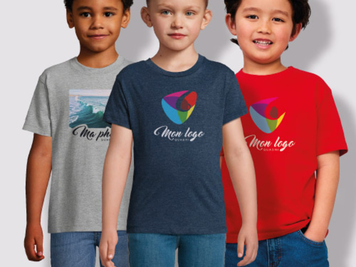 Kids / enfants T-shirt personnalisé 3 à 15 ans personnalisé imprimé sur commande 