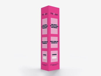Totem publicitaire triangulaire