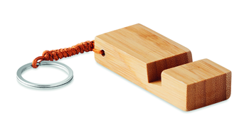 Porte-clés support smartphone en bambou