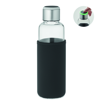 Bouteille en verre borosilicate à rappel d'hydratation