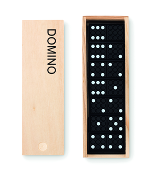 Set de dominos en boîte en bois