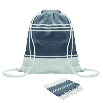 Fouta et sac à cordon assorti recyclés
