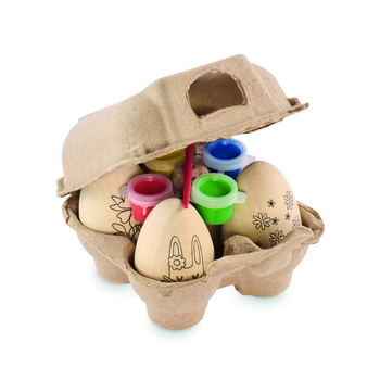 Coffret de peinture oeufs de Pâques en bois