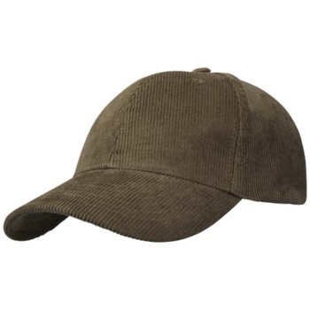 Casquette 6 panneaux Hutton en velours côtelé recyclé