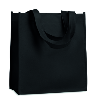 Sac shopping non tissé 80 g/m² soufflet anses courtes