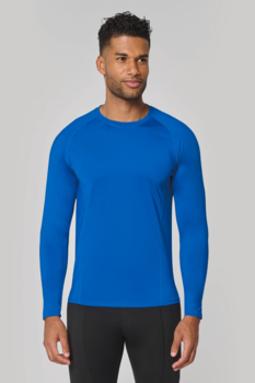 T-shirt double peau sport manches longues en polyester/élasthanne - Unisexe