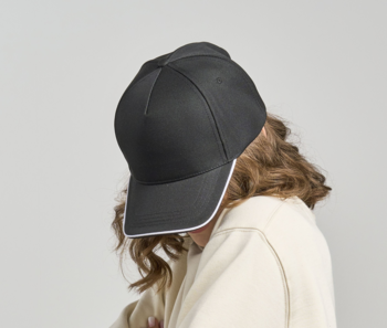 Casquette Recy Five Piping en polyester recyclé - Unisexe