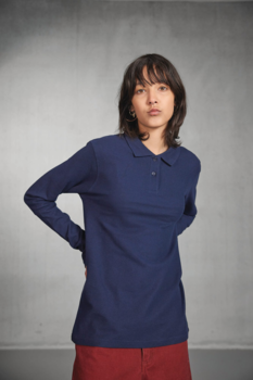 Polo ID.001 manches longues en coton - Femme