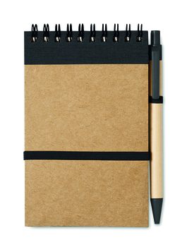 Bloc-notes recyclé et stylo