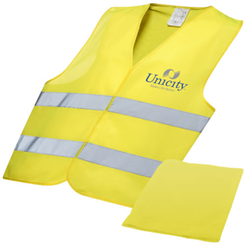 Gilet de sécurité dans une pochette