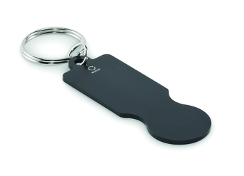 Porte-clés jeton chariot aluminium recyclé