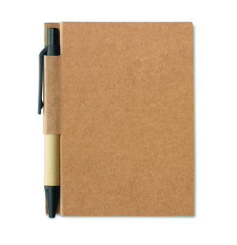 Bloc-notes avec mini-stylo recyclé