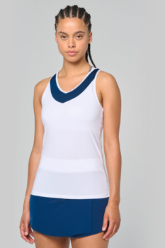 Débardeur de padel bicolore en polyester - Femme