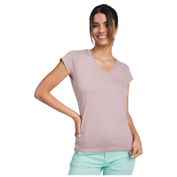 T-shirt Victoria col V en coton - Femme