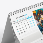 calendrier chevalet spirale