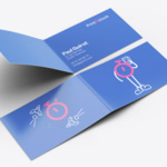 Carte de visite double volet