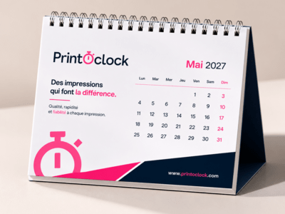 calendrier chevalet de bureau