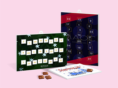 Impression calendrier de l'avent personnalisé